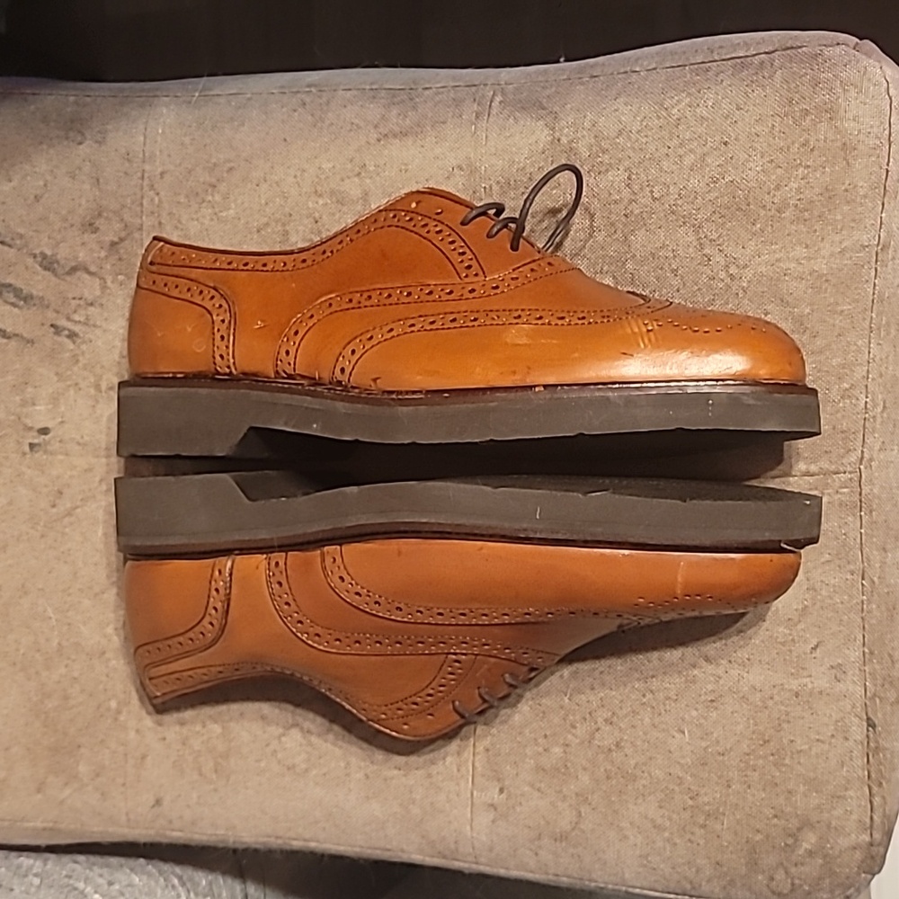 VINTAGE FRENCH SHRINER ST. LOUIS LEATHER DRESS SHOES Size 7m - Picture 6 of 8